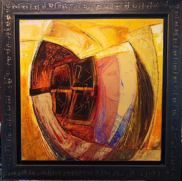 N°104 - Huile sur Toile d'Aléos - Dimensions 80x80 cm - Références 80D80A150