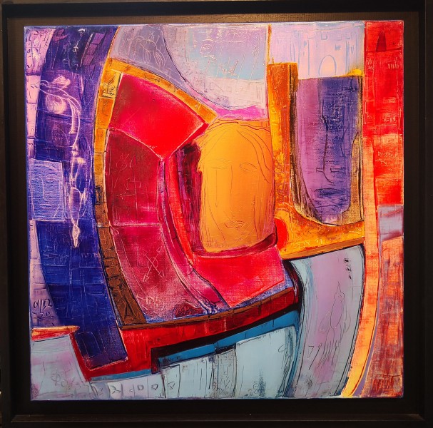 N°112 - Huile sur Toile d'Aléos - Dimensions 80x80 cm - Références 80H80A429