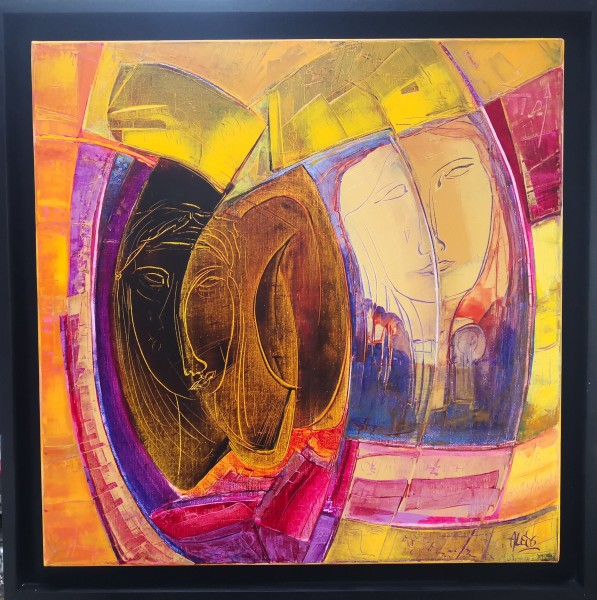 N°113 - Huile sur Toile d'Aléos - Dimensions 80x80 cm - Références 80C80A139