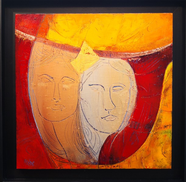 N°200 - Huile sur Toile d'Aléos - Dimensions 46x46 cm - Références 46D46A798