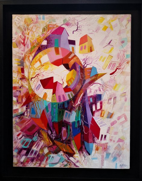 N°154 - Huile sur Toile d'Aléos - Format 15P - Dimensions 65x50 cm - Références 65B50A365