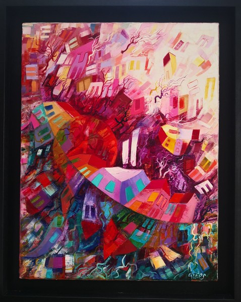 N°155 - Huile sur Toile d'Aléos - Format 15P - Dimensions 65x50 cm - Références 65B50A363