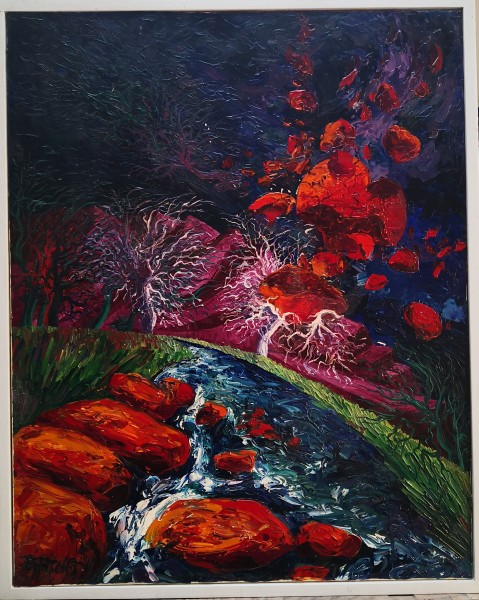 N° 206 - Huile sur Toile d'Aléos - Format 25F - Dimensions 81x65 cm - Références 81AB65A362